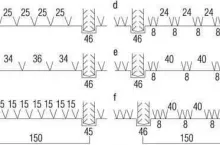 Schemat pasowo-rzędowej uprawy cebuli przy pasach szerokości 150 cm