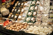 grzyby, pieczarki stragan