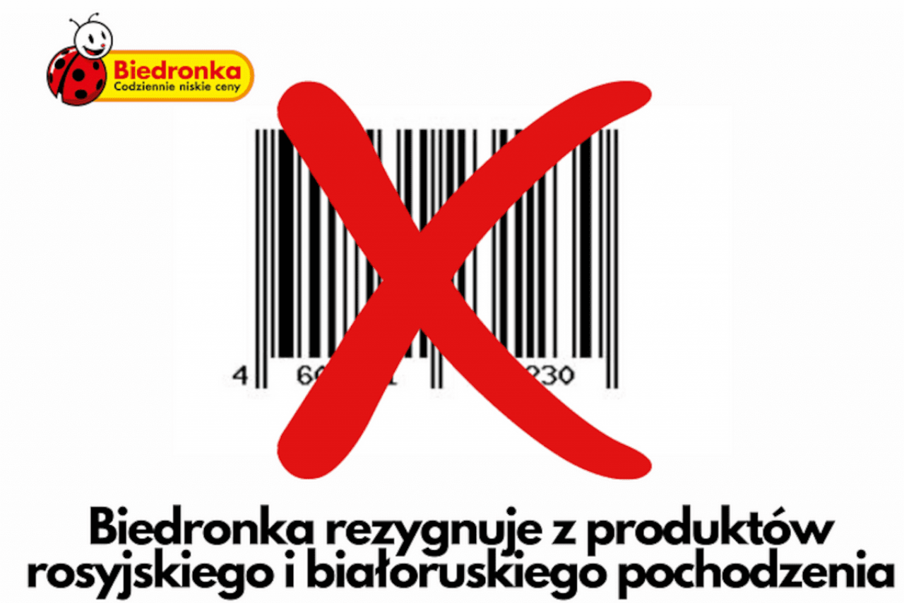 Biedronka rezygnuje z produktów rosyjskiego i białoruskiego pochodzenia
