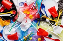 Plastic rubbish for recycling