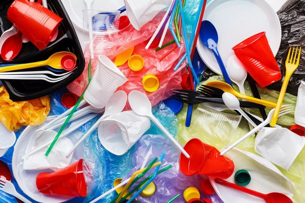 Plastic rubbish for recycling