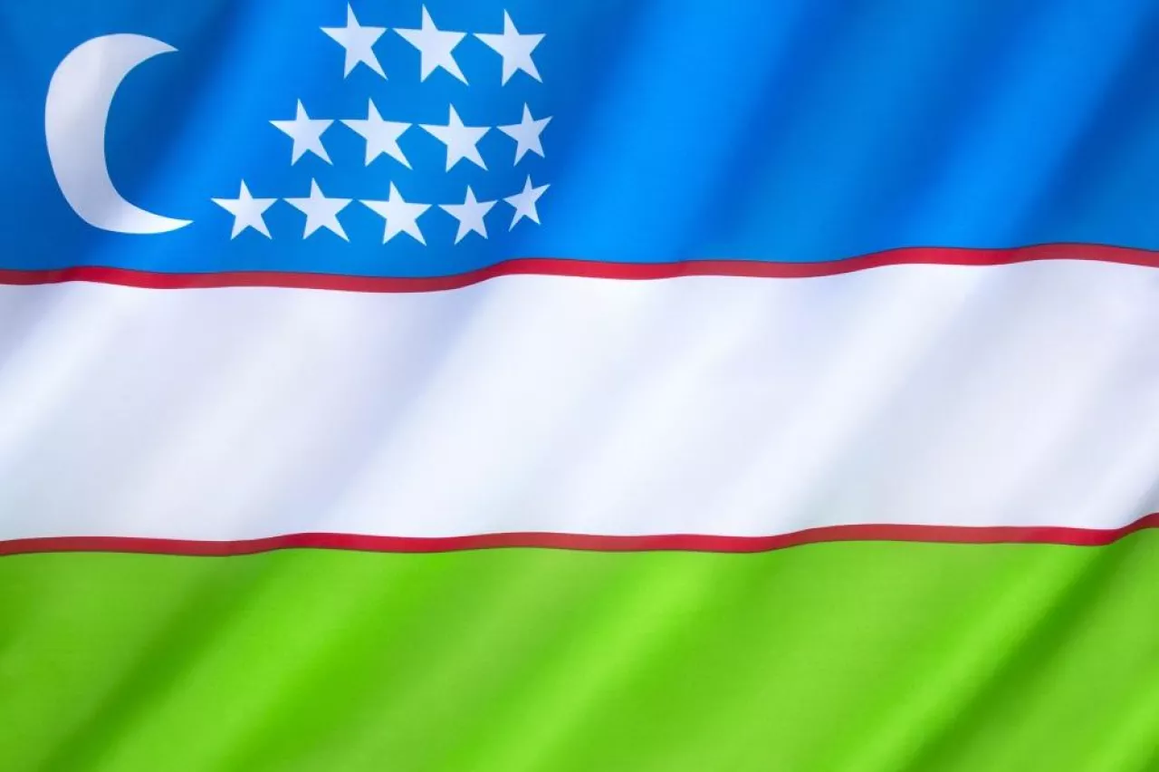 Flag of Uzbekistan - Adopted in 1991 to replace the flag of the Uzbek Soviet Socialist Republic (SSR), it has been the flag of the Republic of Uzbekistan since the country gained independence.