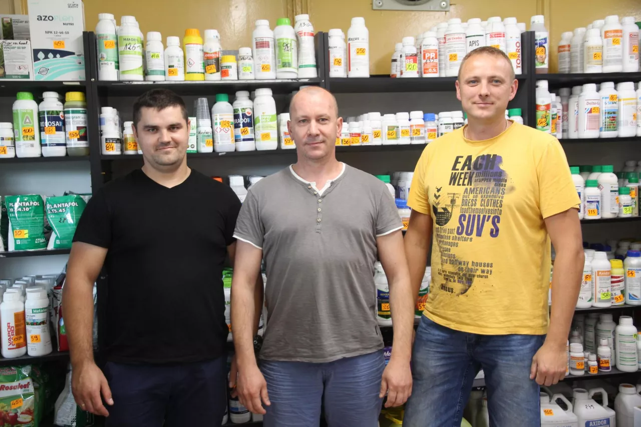 Marek Pankowski, właściciel (w środku), Wojciech Oparcik (z lewej) i Rafał Klimek.