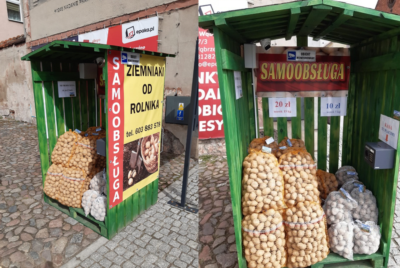 ziemniakomat, sprzedaż ziemniaków