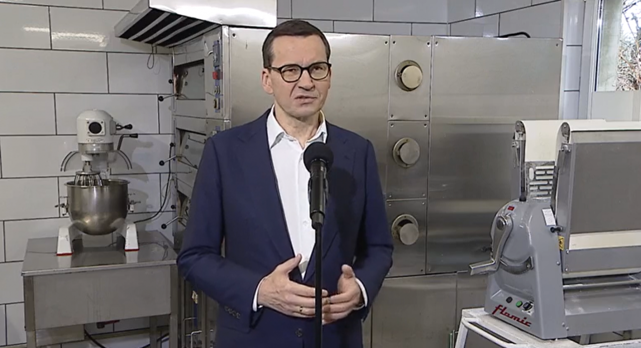 Morawiecki w piekarni wystąpienie, inflacja