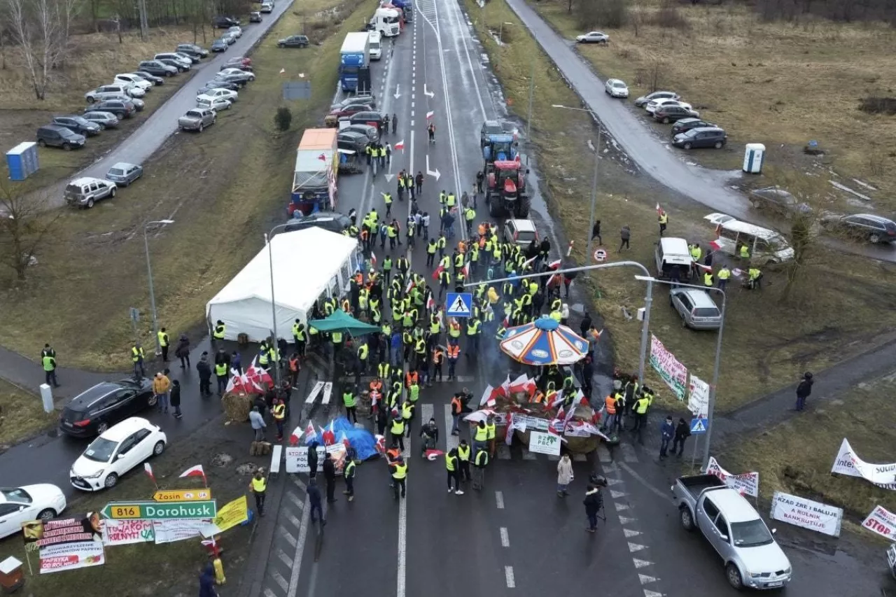 Protest rolników w Dorohusku