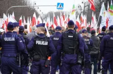 Protest policja Warszawa