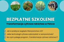 Zapraszamy na warsztaty: ”Transformacja cyfrowa warzywnictwa w Polsce”!