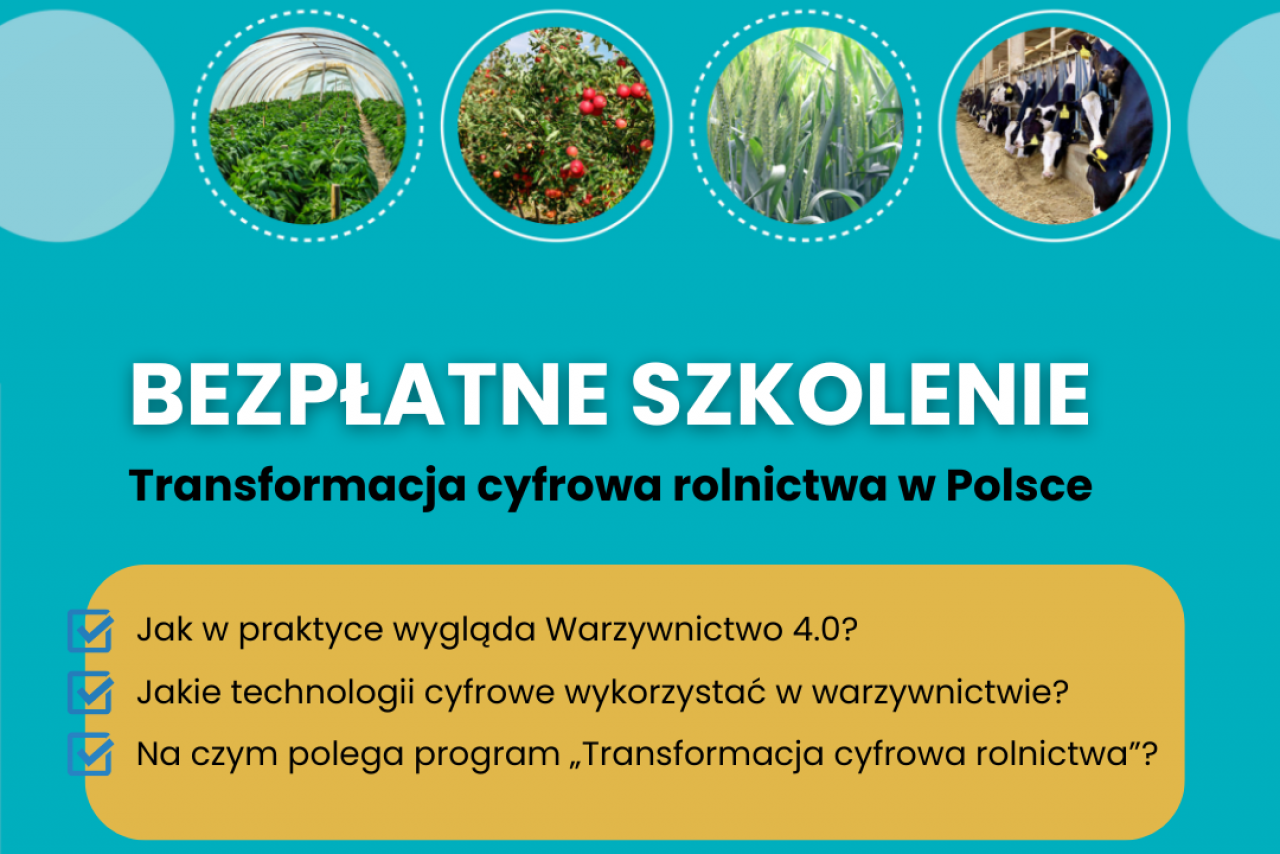 Zapraszamy na warsztaty: ”Transformacja cyfrowa warzywnictwa w Polsce”!