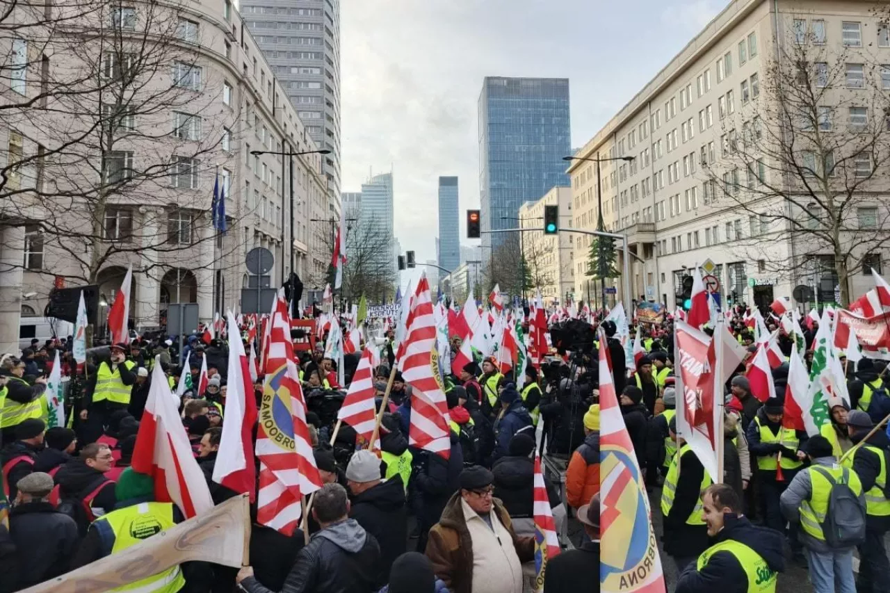 Protest rolników w Warszawie