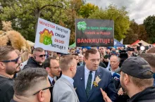 Protest rolników w Spale