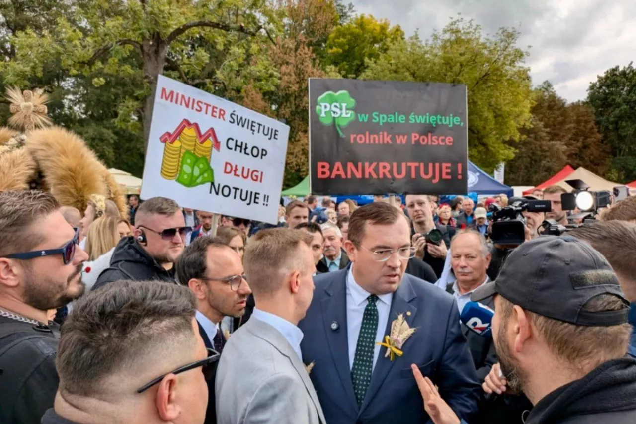 Protest rolników w Spale