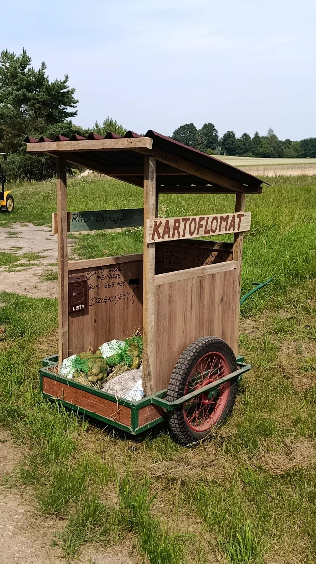 Kartoflomat z dwóch kół od WSK-i